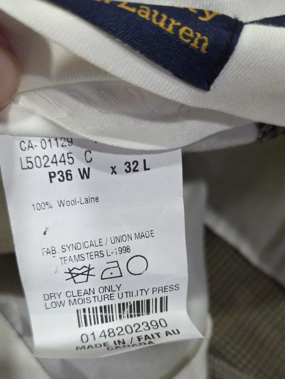 Polo University By Ralph Lauren Wool Tweed Dress Pants